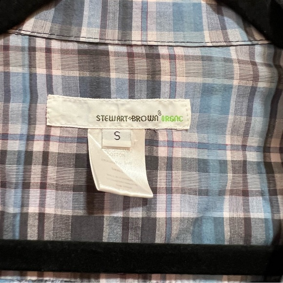 Stewart Brown Organic Button Down Plaid Top - Picture 3 of 6